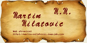 Martin Milatović vizit kartica